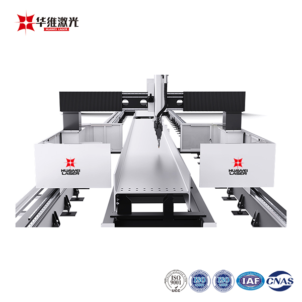 آلة القطع بالليزر ذات الشعاع H ثلاثية الأبعاد CNC بقدرة 12000 وات لمعالجة الفولاذ المعدني